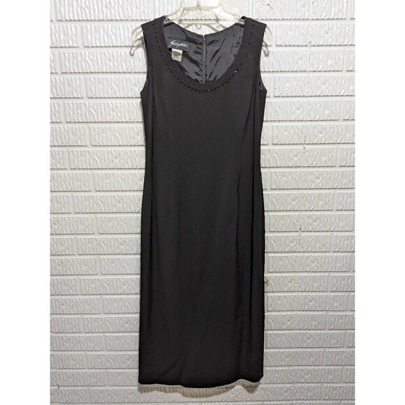 Sunny Choi Woman's Black 2 Piece Set Embellished Beaded Dress with Jacket 10 - Picture 3 of 9